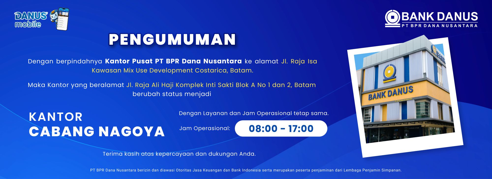 Perubahan status kantor cabang