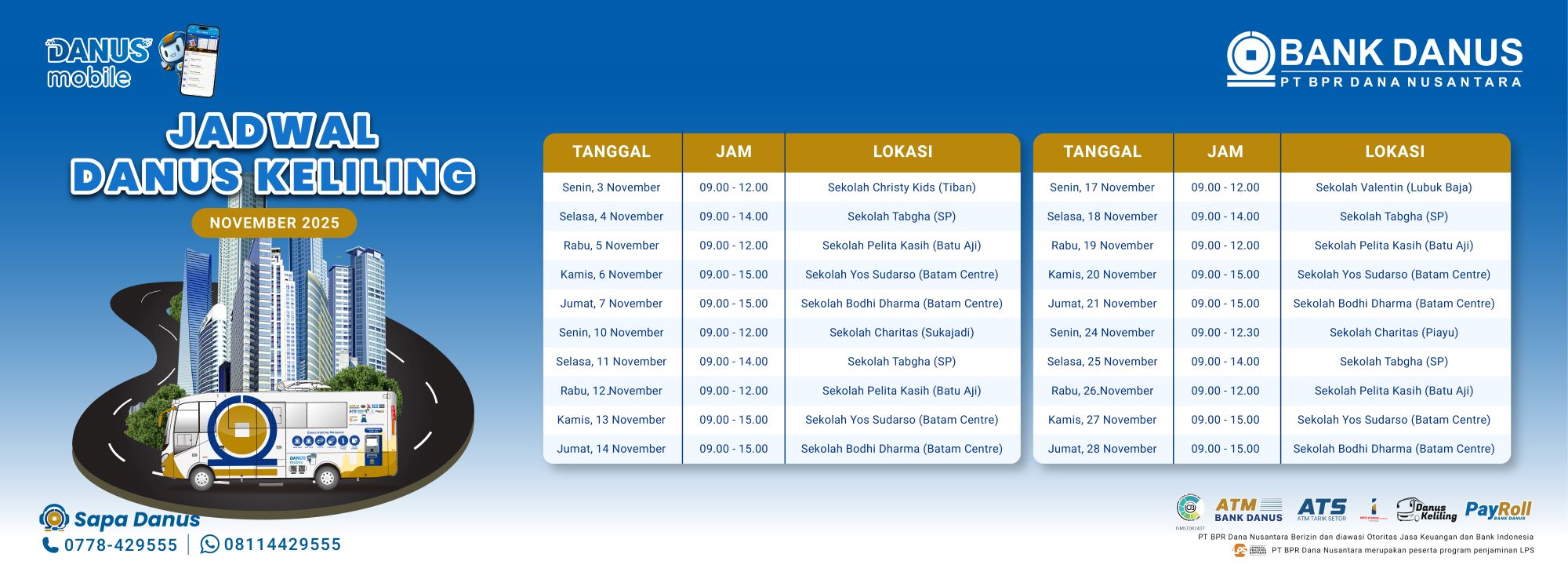 Danus Keliling November 2025